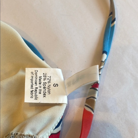 Colorful Halter Bikini Top j. Crew small - Picture 3 of 3